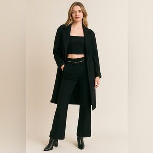 BNWT Anthropologie Sage The Label Black Bustier Crop Top